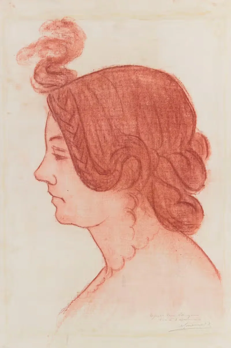 Tête de jeune fille — Henri-Charles Guérard