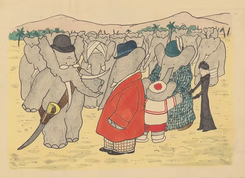 Путешествие Бабара by Жан де Брунгоф, 1932 — digital art print download