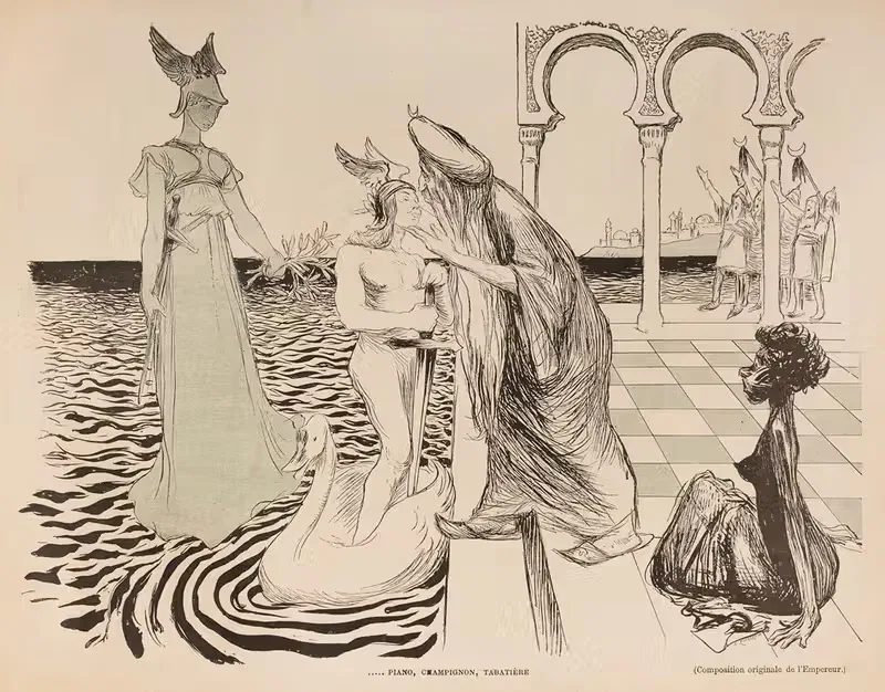 … Пиано, Гриб, Табакерка by Жан Вебер, 1898 — digital art print download