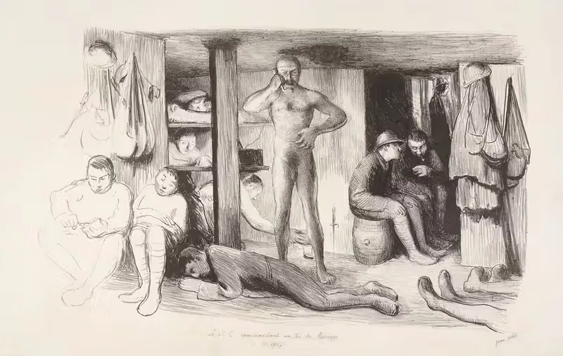Лейтенант К. командует огнем заграждения by Жан Вебер, 1914 — digital art print download