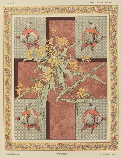 Декоративные фантазии Пл.35 by Жюль Хабер-Ди, 1886-1887 — digital art print download