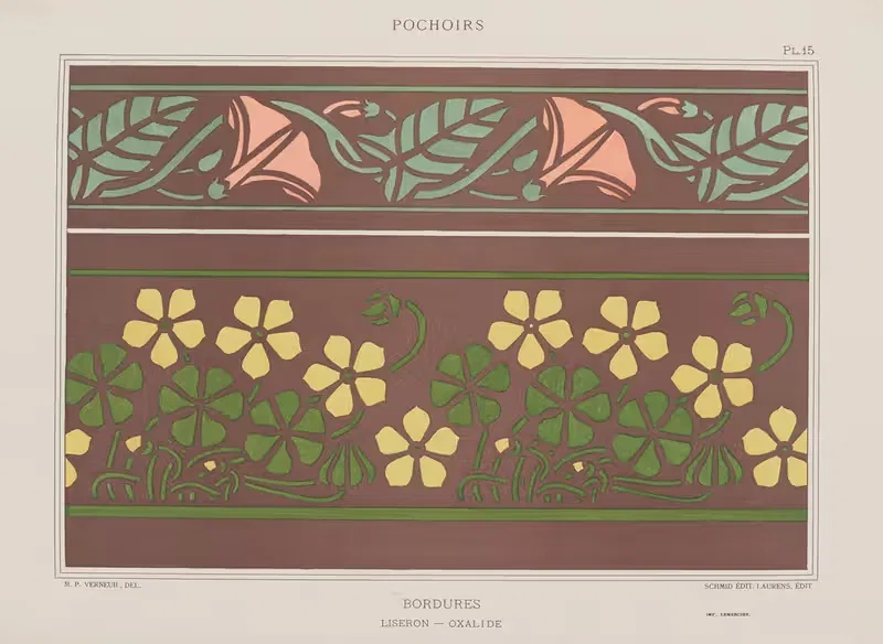 Бордюры, Лизерон – Оксалида by Морис Пиллар Вернёй, 1898 — digital art print download