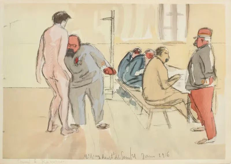 Совет по пересмотру, 21 января 1916 by Поль Гуте, 1921 — digital art print download