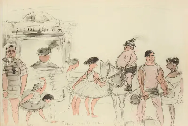 Frise sur le mur à Pontoise — Paul Goute