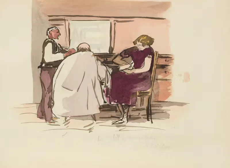 Маникюр у парикмахера by Поль Гуте, 1921 — digital art print download