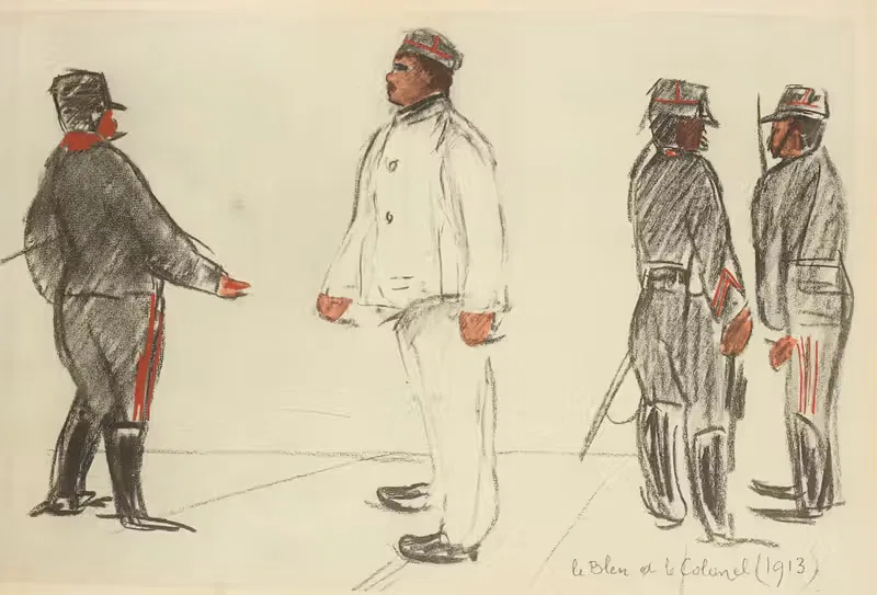 Синий и полковник (1913) by Поль Гуте, 1913 — digital art print download