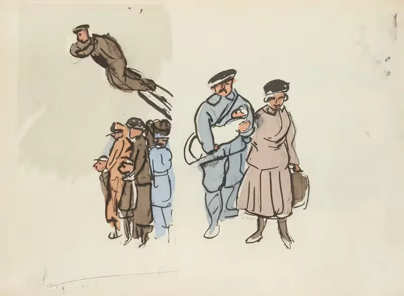 Длинный канон, Площадь Согласия by Поль Гуте, 1921 — digital art print download