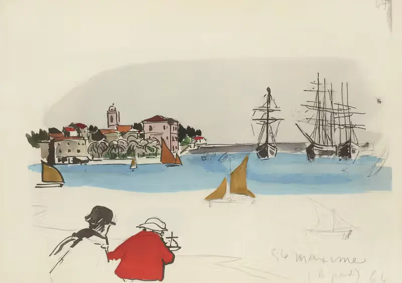 Sainte-Maxime (le pont) by Paul Goute, 1921 — digital art print download