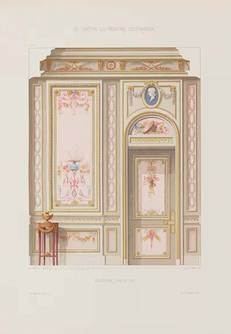Бюро Людовика XVI by А. Дезен, 1910 — digital art print download