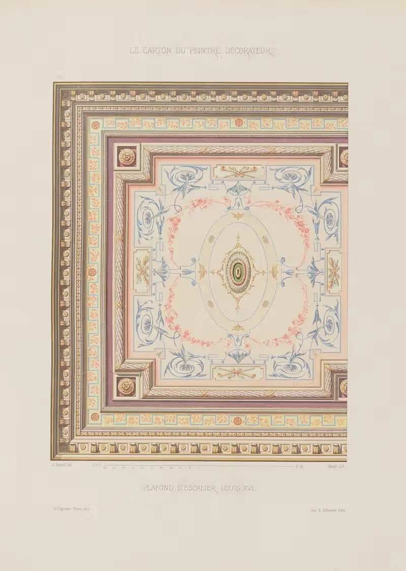 Plafond d’escalier Louis XVI — A. Desaint