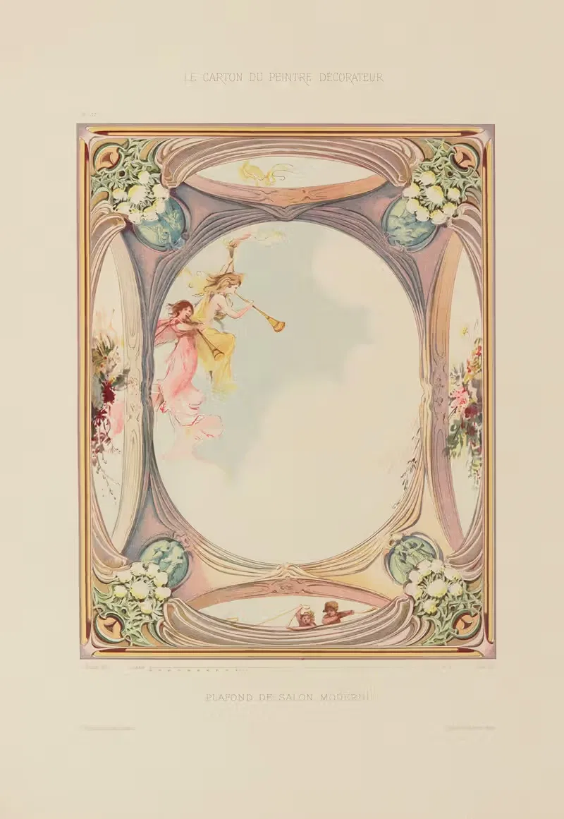 Потолок современного салона by А. Дезен, 1910 — digital art print download