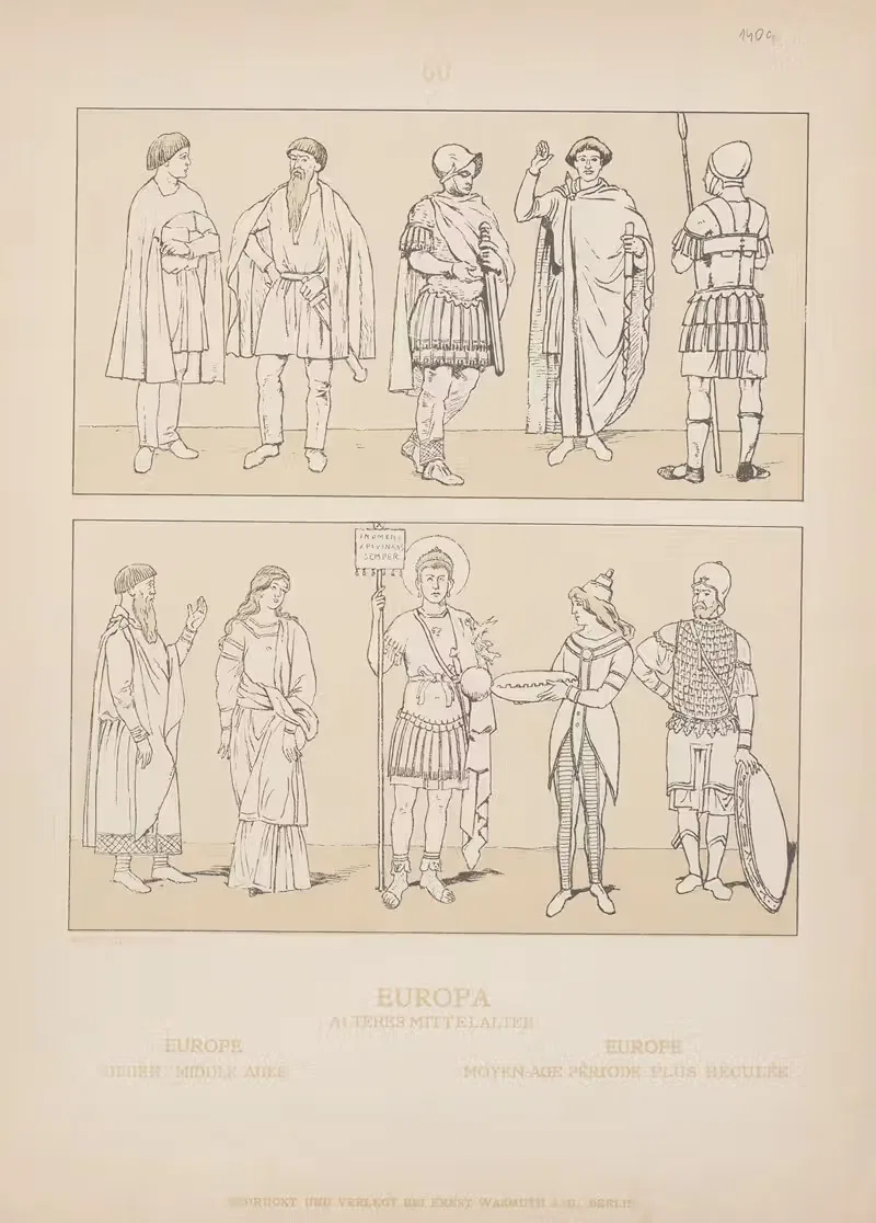 Европа; более раннее средневековье by Адольф Розенберг, 1905 — digital art print download