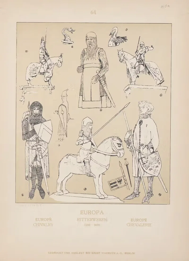 Европейское рыцарство by Адольф Розенберг, 1905 — digital art print download