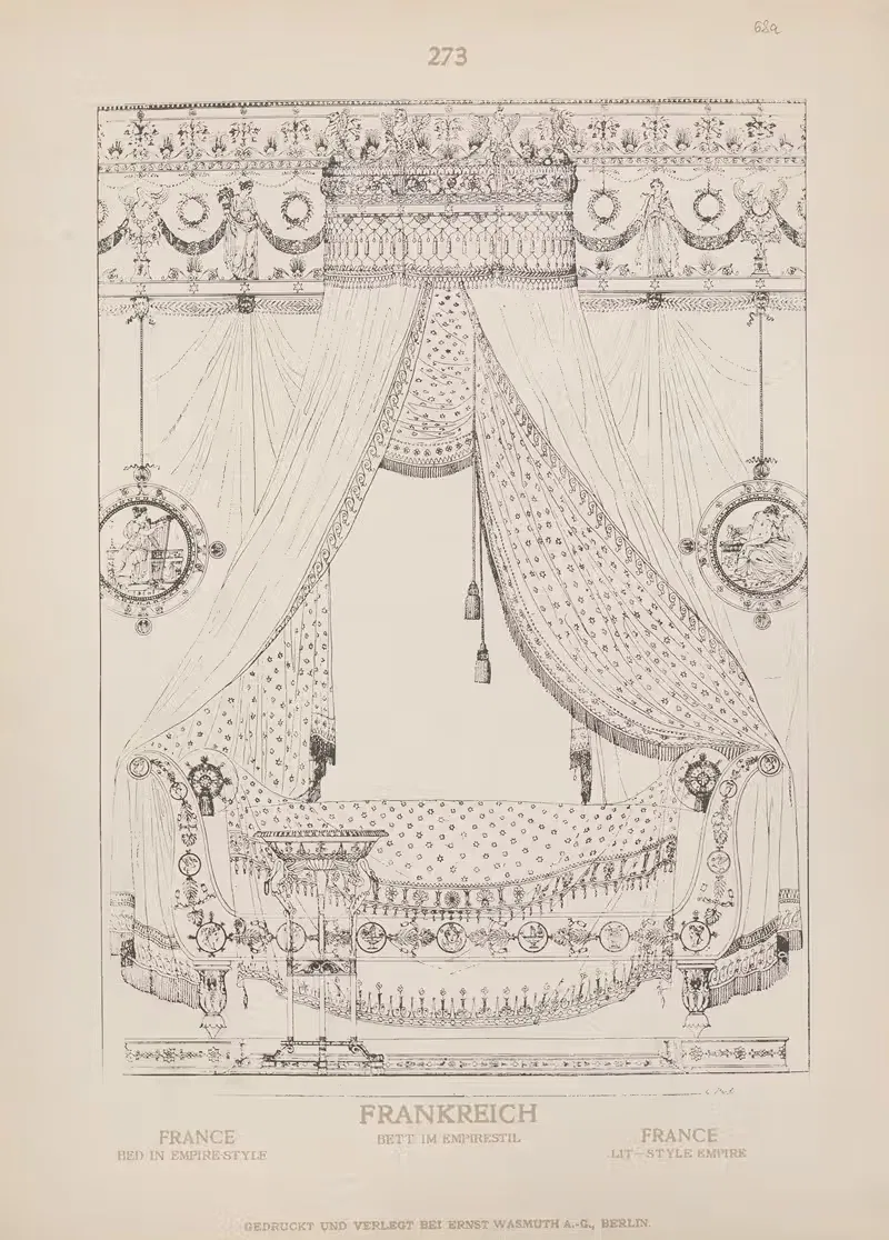 France; Bed in empire style — Adolf Rosenberg