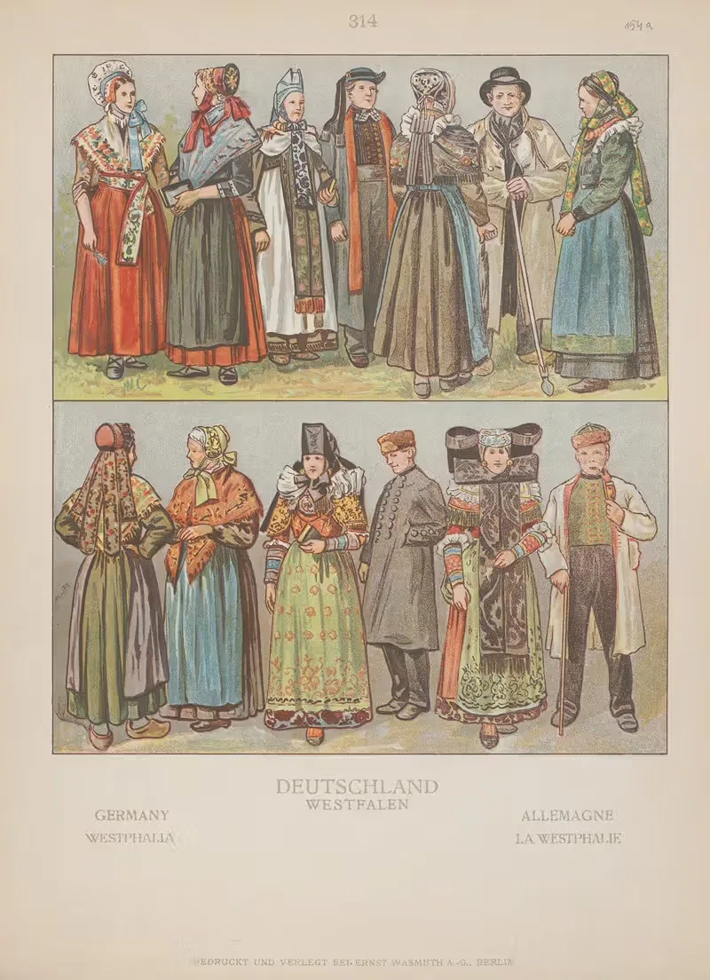 Германия; Вестфалия by Адольф Розенберг, 1905 — digital art print download