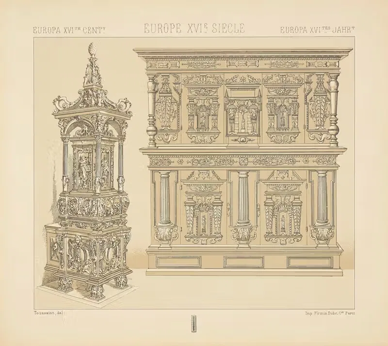 Allemagne – mobilier – le poele — Auguste Racinet