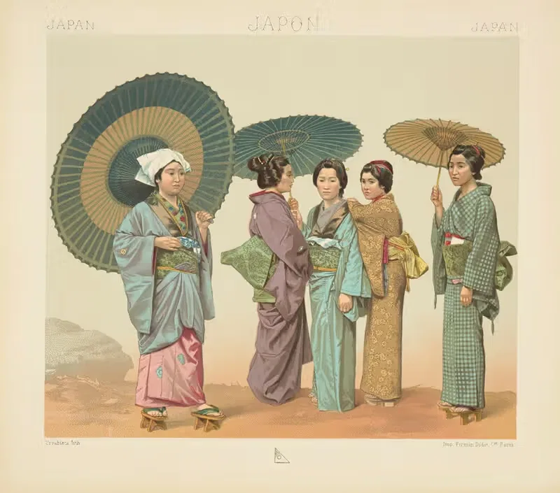 Costumes des dames japonaises — Auguste Racinet