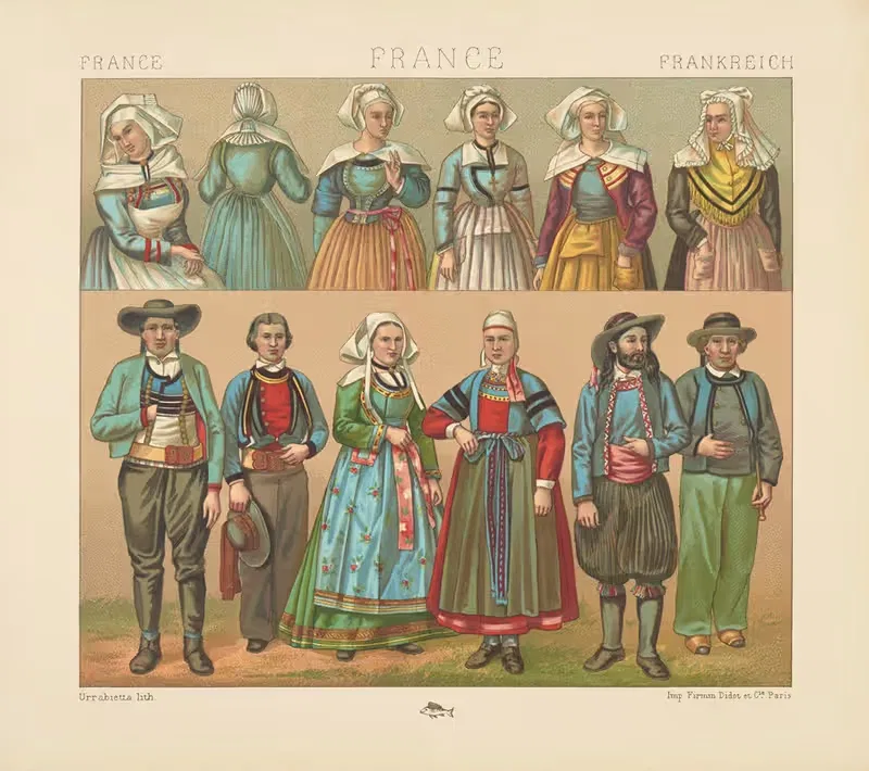 Costumes en Bretagne – XIXe siecle — Auguste Racinet
