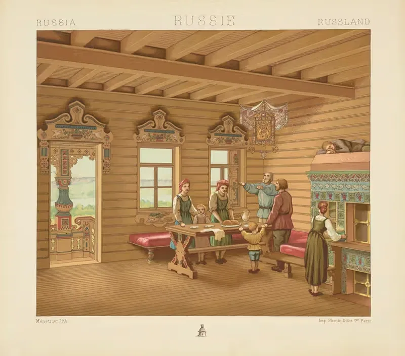 Интерьер жилого дома by Огюст Расине, 1876-1888 — digital art print download