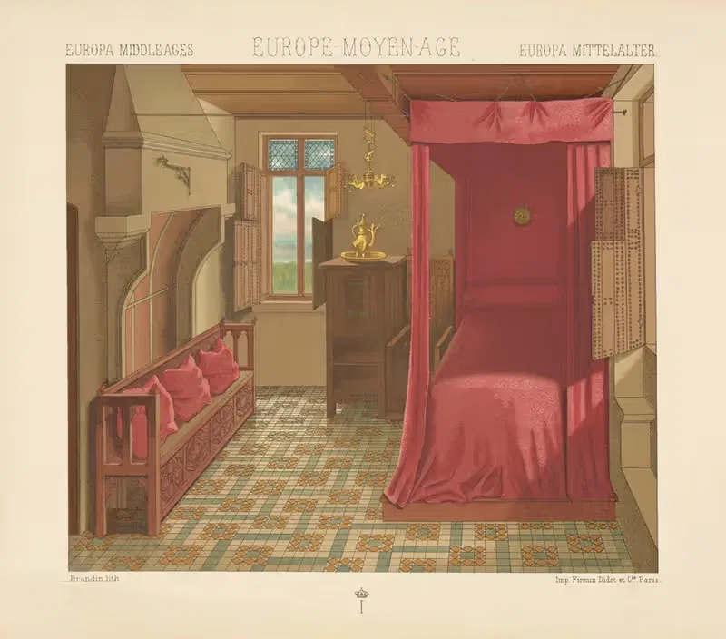 Interieur Flamand du XVe siecle — Auguste Racinet