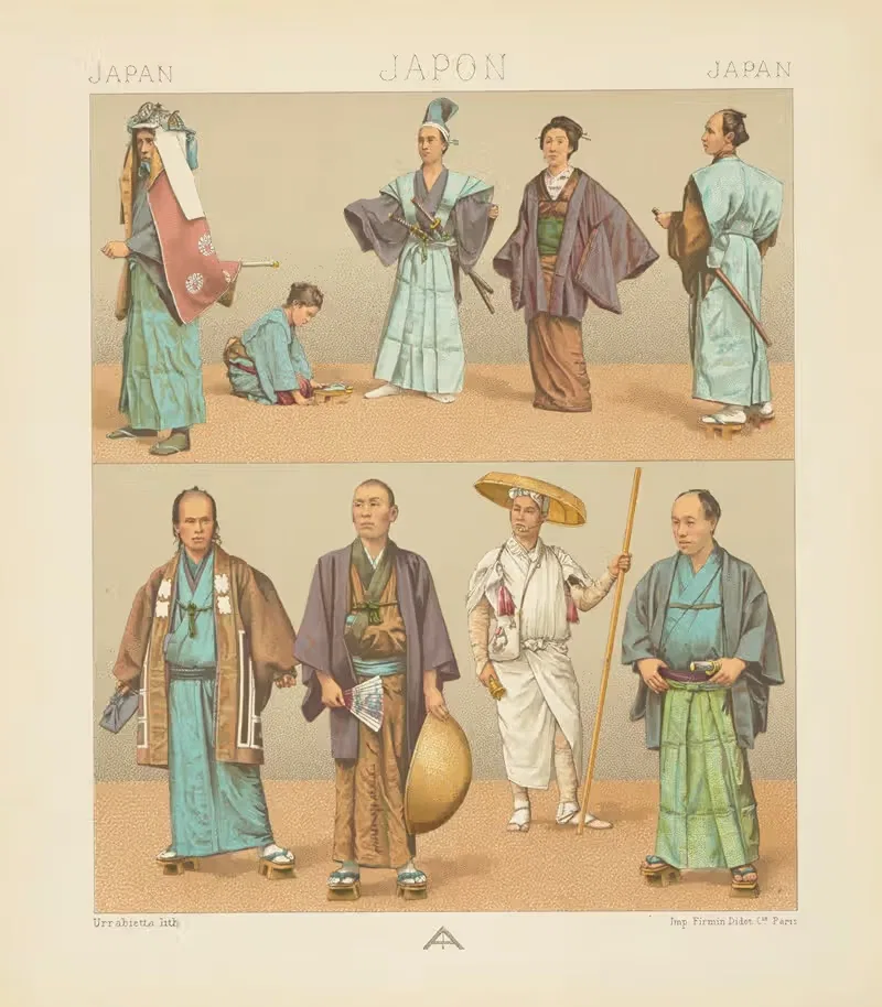 Японцы различных каст by Огюст Расине, 1876-1888 — digital art print download