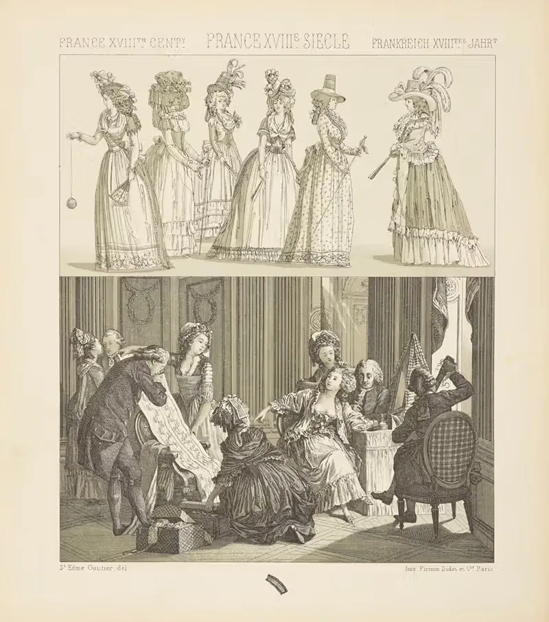 Modes feminines du regne de Louis XVI — Auguste Racinet