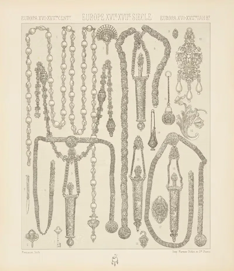 Золотое дело, ювелирные изделия – предметы украшения by Огюст Расине, 1876-1888 — digital art print download
