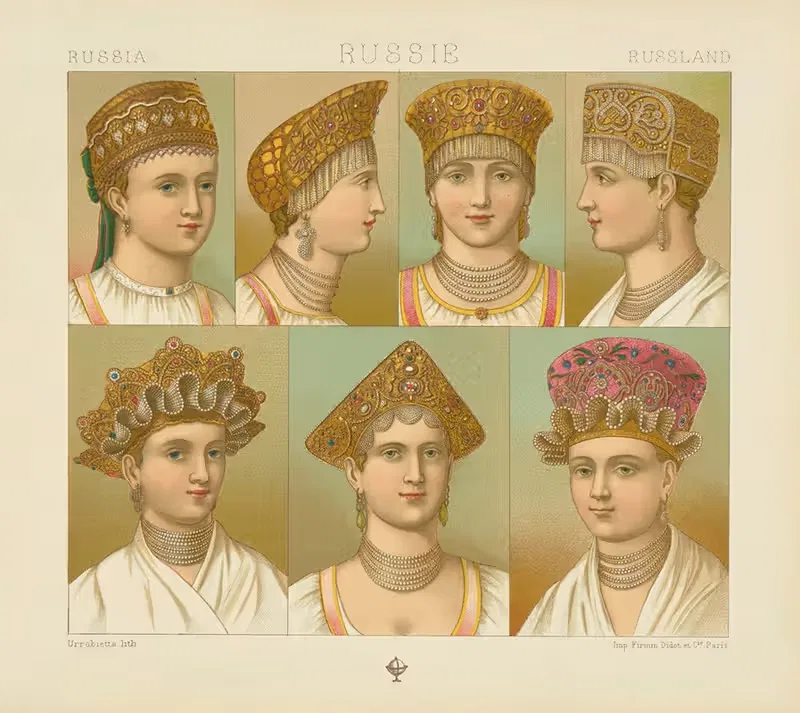 Украшения для головы женщин народа — Огюст Расине