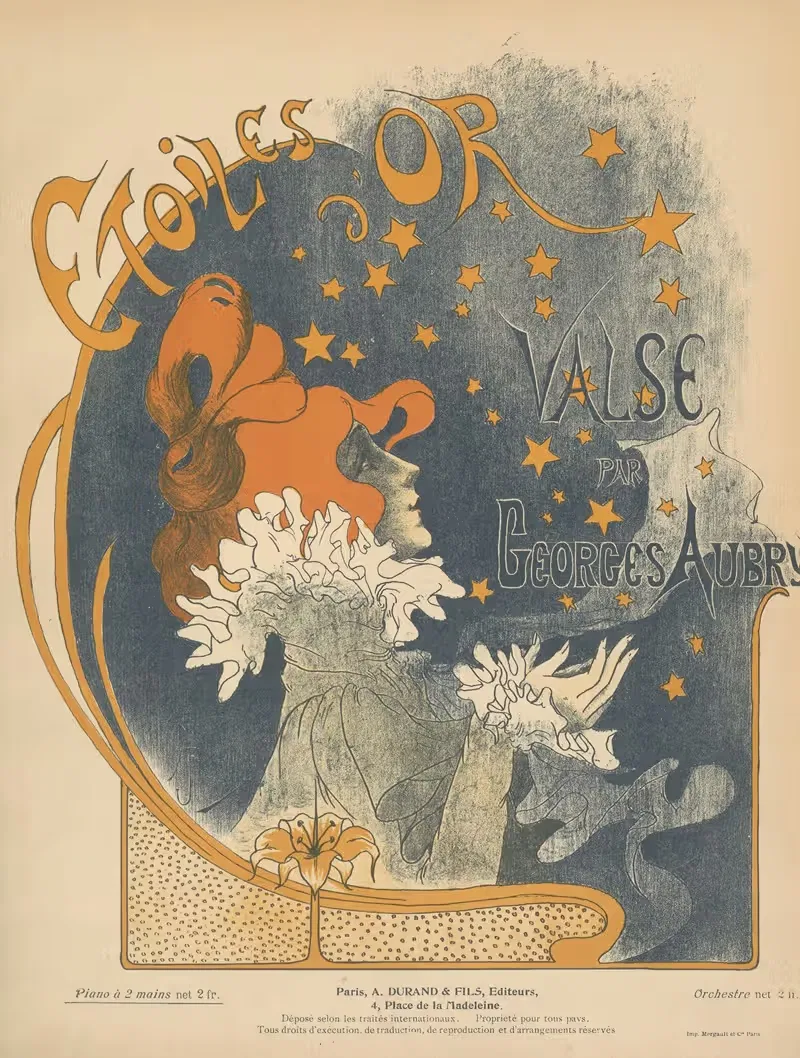 Étoiles d'or; valse by Anonymous, 1900 — digital art print download