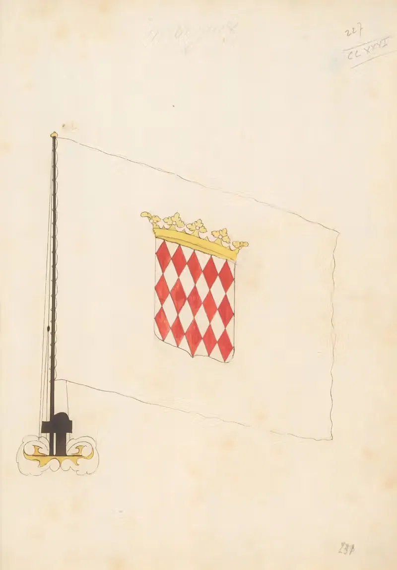 Флаг Монако by Аноним, 1667-1670 — digital art print download