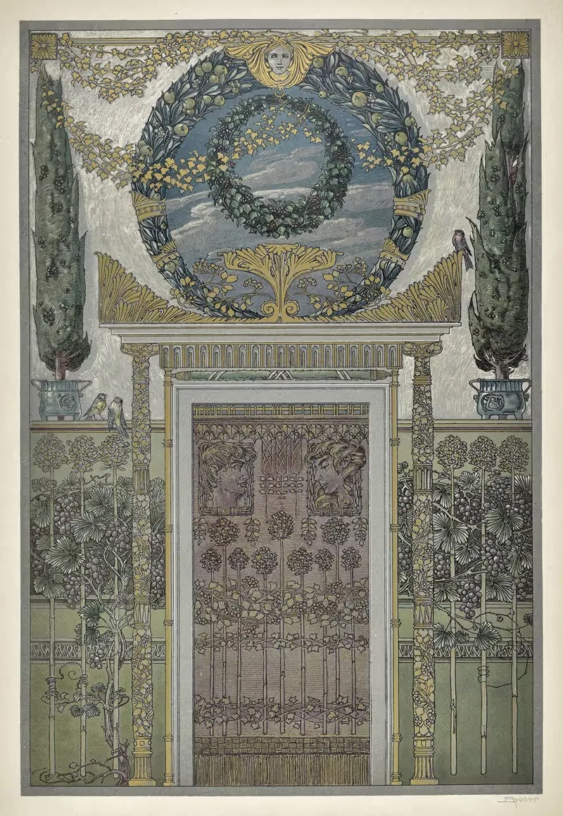 Современные картины, пл. 21 by Антон Седер, 1903 — digital art print download