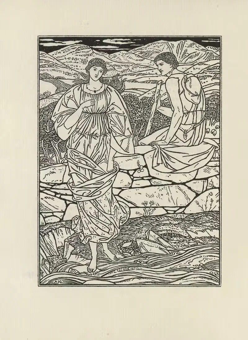 Februarie by Arthur Joseph Gaskin, 1896 — digital art print download