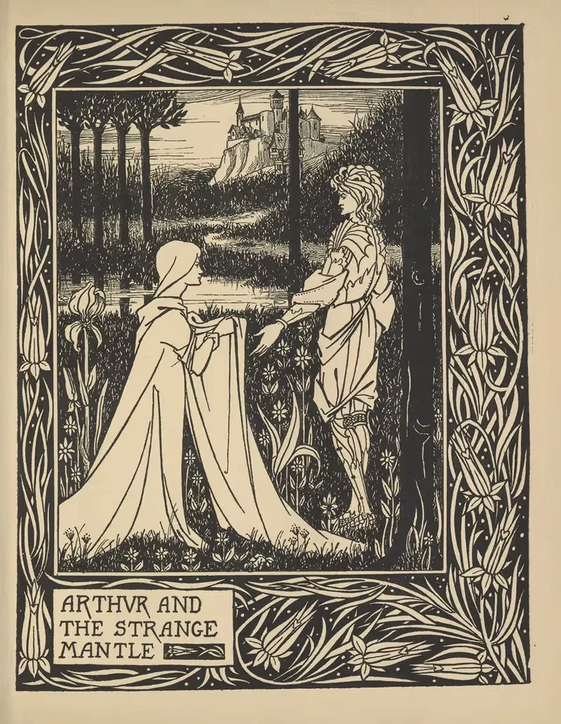 Артур и странный плащ by Обри Винсент Бирдсли, 1893-1894 — digital art print download