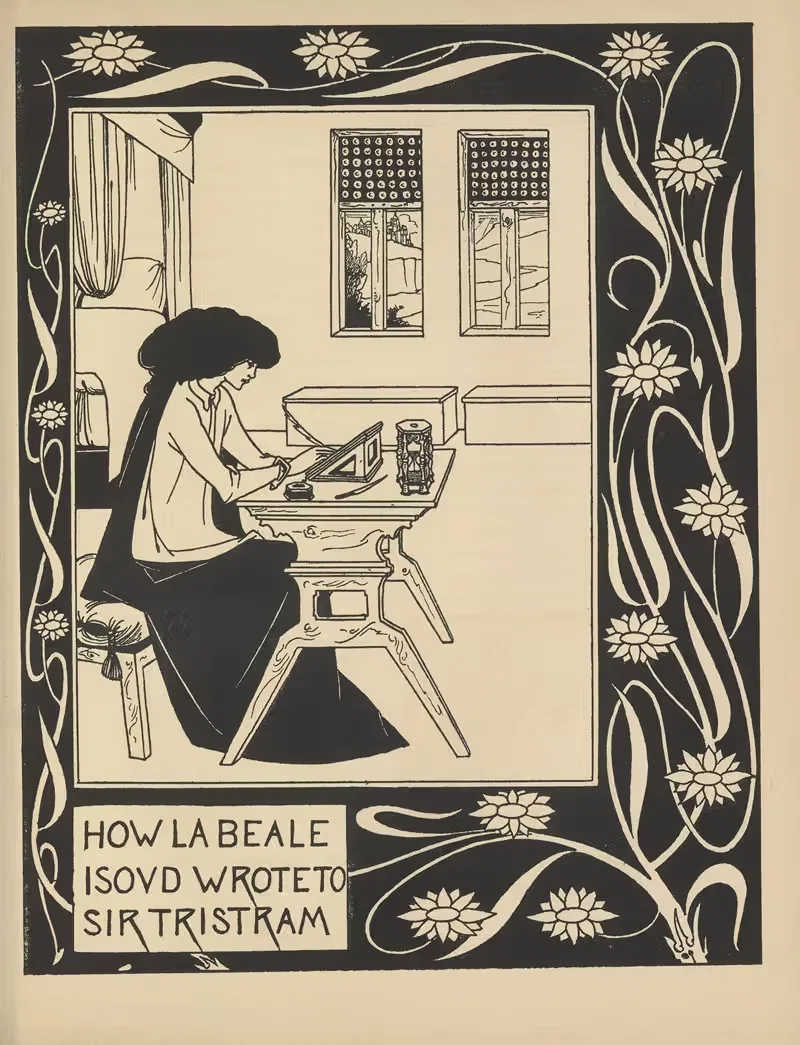How La Beale Isoud wrote to Sir Tristram — Aubrey Vincent Beardsley