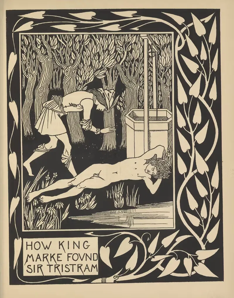 Как король Марк нашел сэра Тристрама спящим by Обри Винсент Бирдсли, 1893-1894 — digital art print download