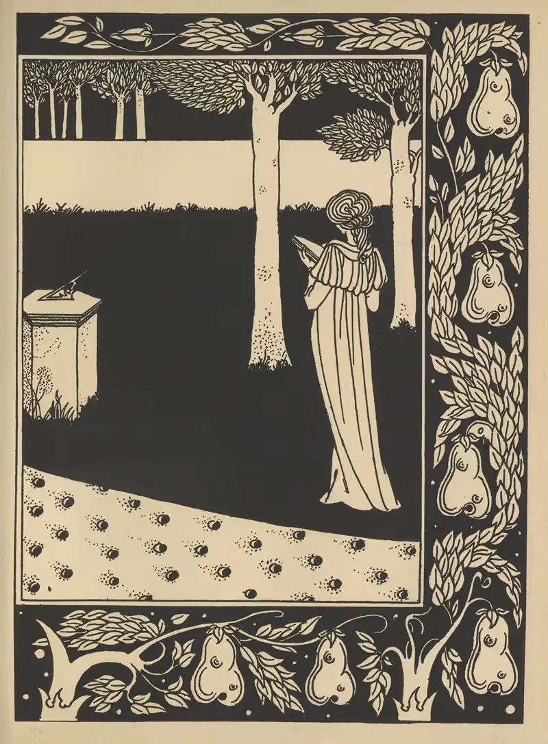 Ла Беаль Изуд в радостном саду by Обри Винсент Бирдсли, 1893-1894 — digital art print download