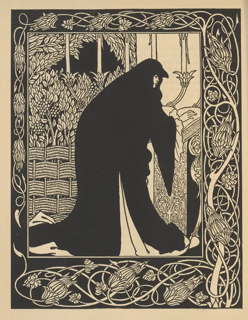 Как королева Гвиневра сделала её монахиней by Обри Винсент Бирдсли, 1893-1894 — digital art print download