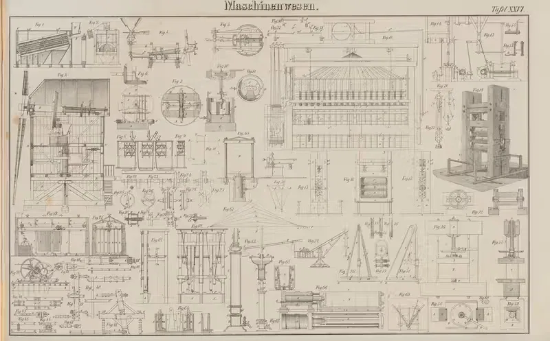 Atlas der Abbildungen Pierer's Universal Lexikon Pl.36 — Heinrich August Pierer