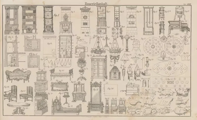 Atlas der Abbildungen Pierer's Universal Lexikon Pl.52 — Heinrich August Pierer
