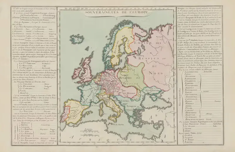 Суверенитеты Европы by Клод Бюи де Морнас, 1793 — digital art print download