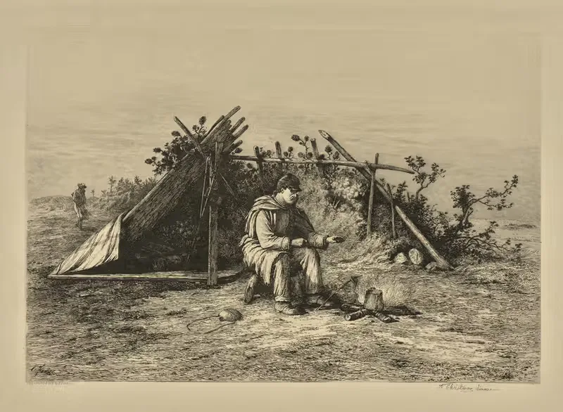 Рождественский ужин by Эдвин Форбс, 1876 — digital art print download