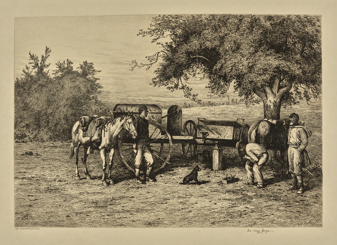 Армейская кузница by Эдвин Форбс, 1876 — digital art print download