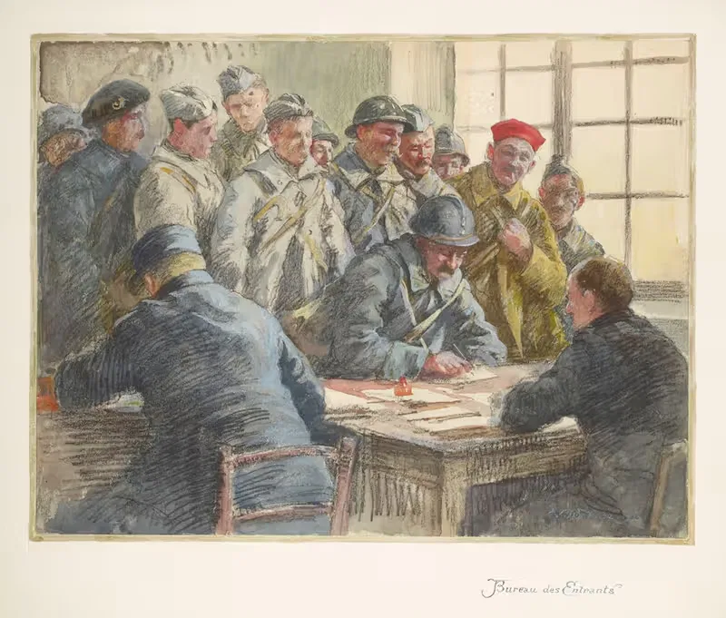 Бюро входящих by Этьен Мондине, 1916 — digital art print download