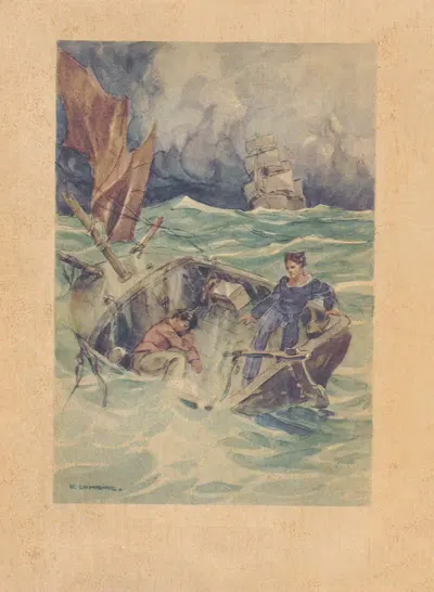 Приключения Артура Гордона Пима Пл.1 by Фернан Лантуан, 1945 — digital art print download