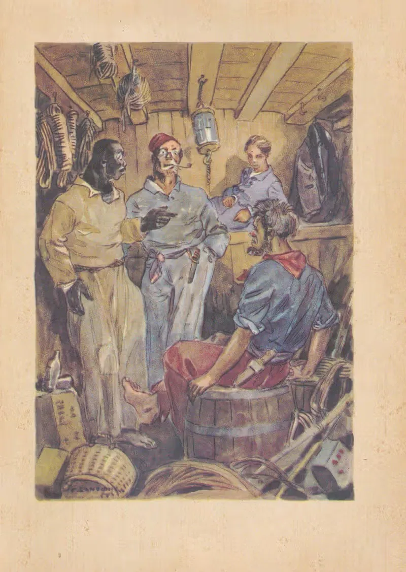 Приключения Артура Гордона Пима, пл. 3 by Фернан Лантуан, 1945 — digital art print download