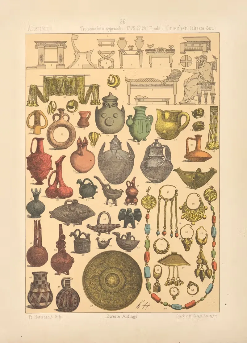 Троянская и Кипрская by Фридрих Хоттенрот, 1884 — digital art print download