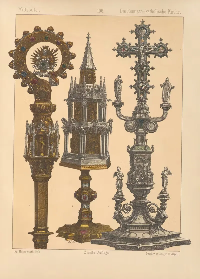 Die Römisch-Katholische Kirche by Фридрих Хоттенрот, 1884 — digital art print download