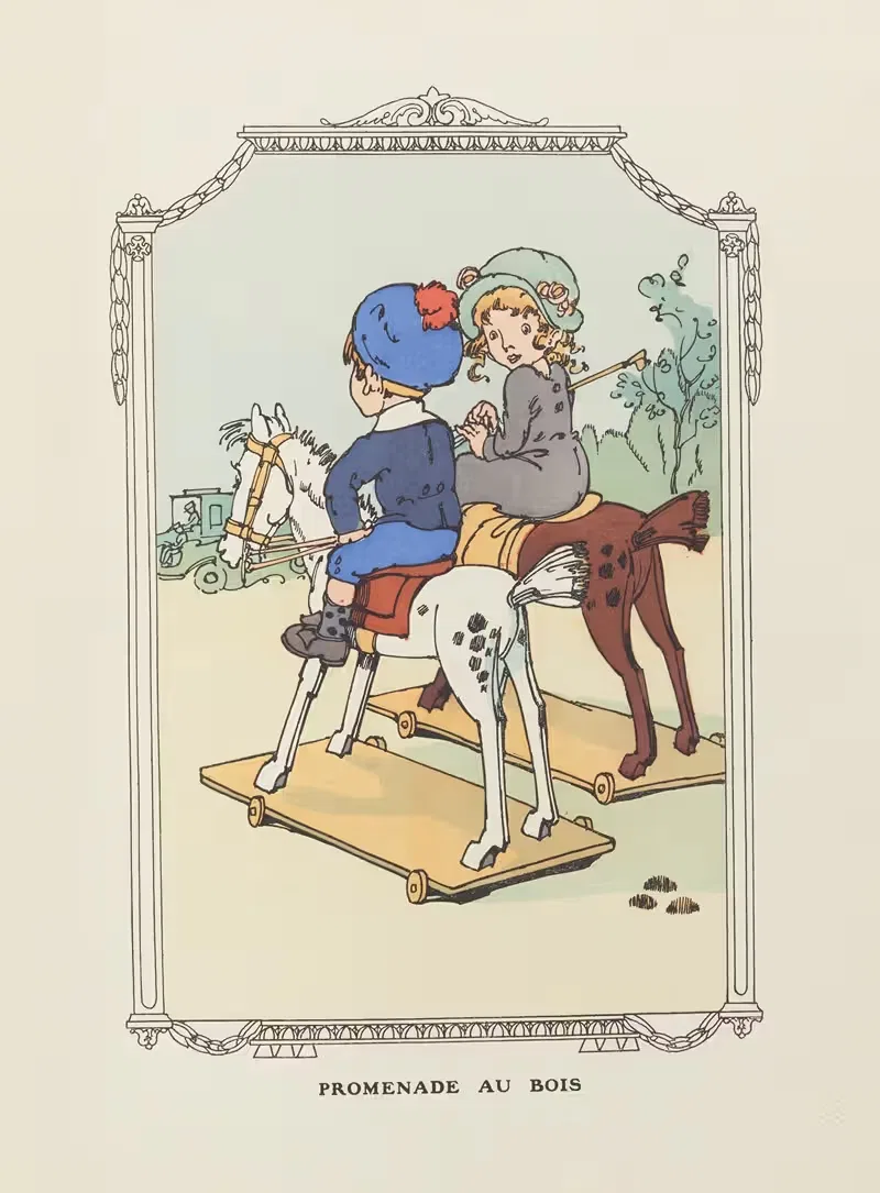 Прогулка в лесу by Гастон Марошо, 1920 — digital art print download