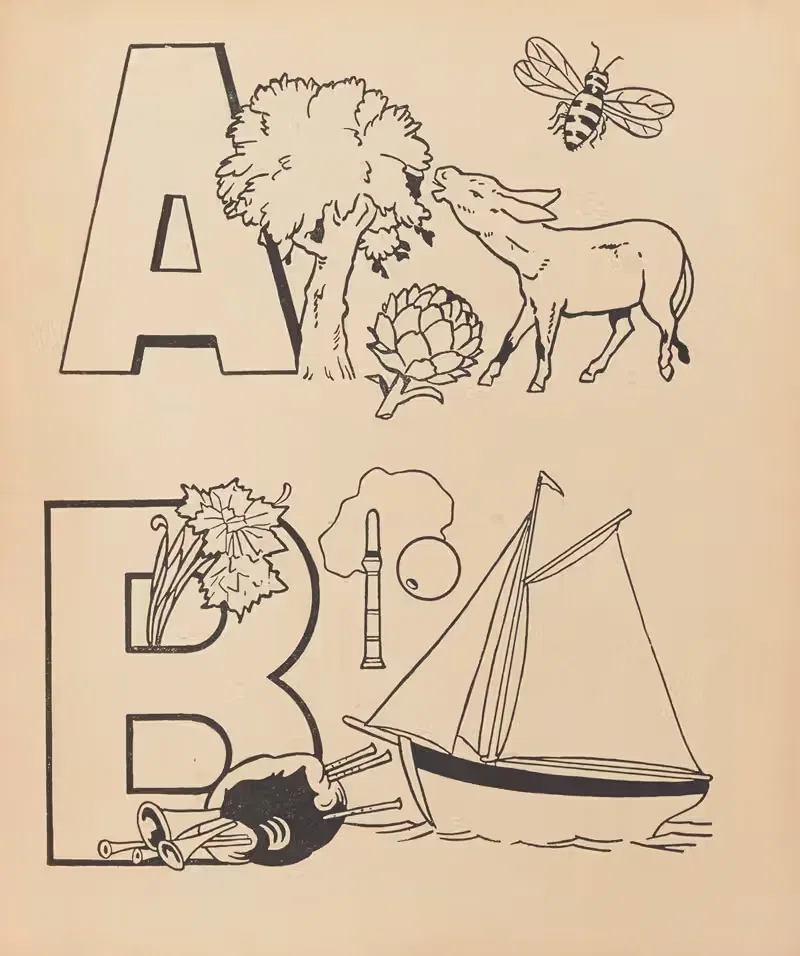 А. Б. В. для раскрашивания Пл.03 by Гастон Марошо, 1938 — digital art print download