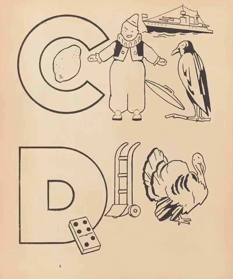 А. Б. С. для раскрашивания стр. 05 by Гастон Марошо, 1938 — digital art print download